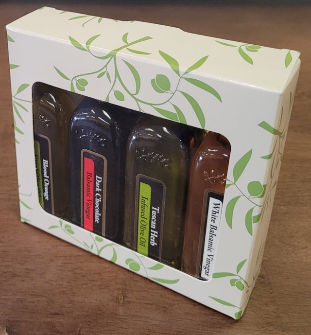 Magic Trio gift set : Olive oil and balsamic vinegar with pepper